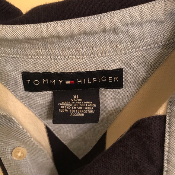 VINTAGE TOMMY HILFIGER STRIPED POLO PERFECT - Picture 3 of 4